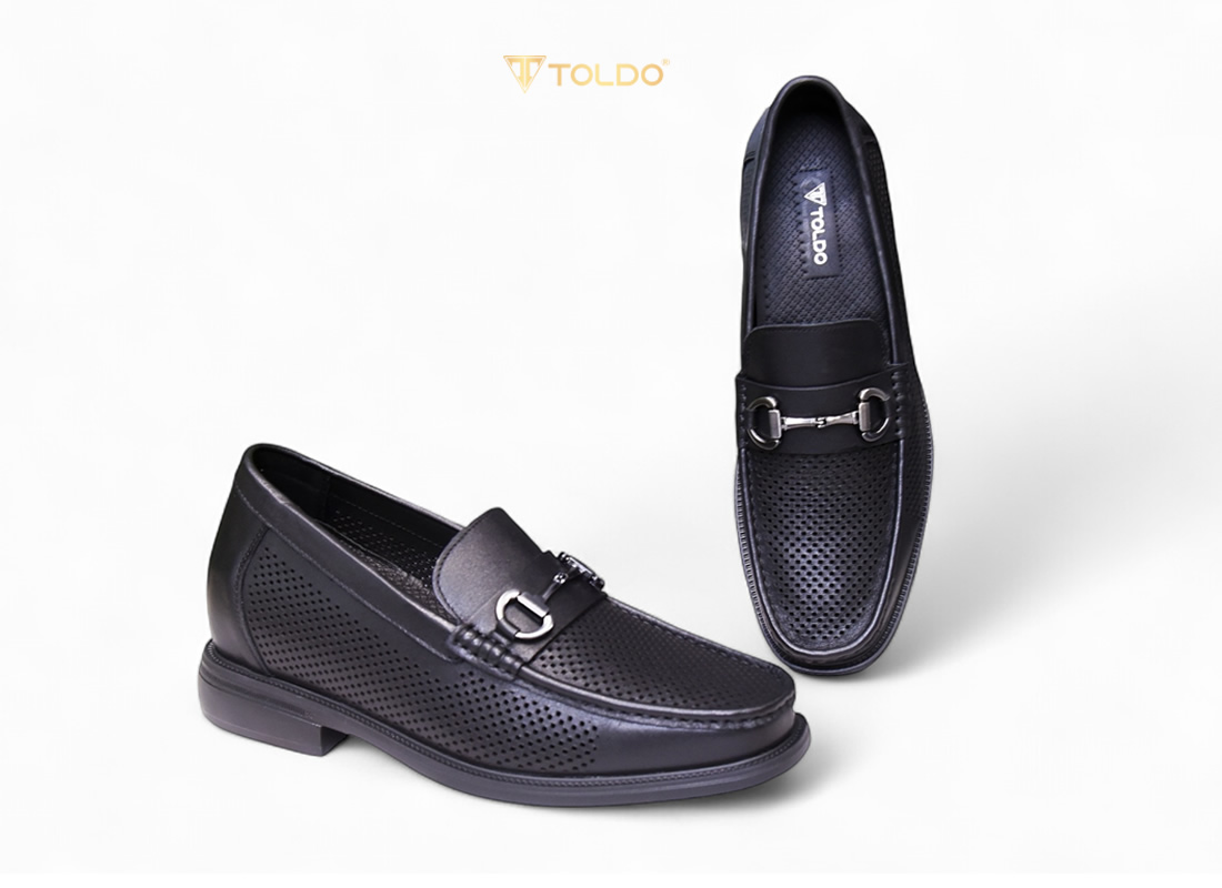 Giày cao nam 8cm đục lỗ thoáng khí 19